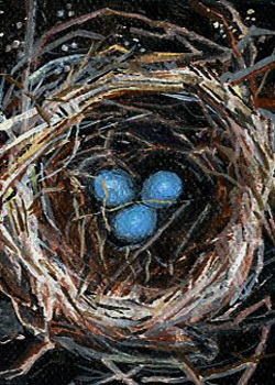 The Nest Alison Meschke Johnson Creek WI acrylic on canvas  SOLD